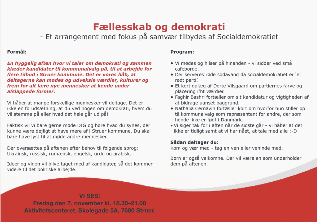 Invitation til Fællesskabsaften